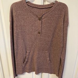 Purple/red sweater, small front pocket, like new, never worn, size M